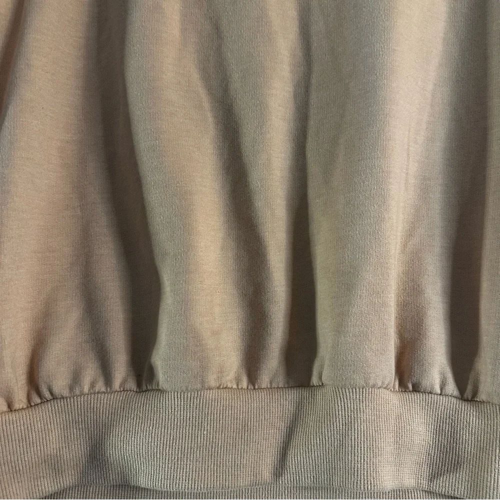 Alfred Dunner Embroidered Patchwork Sweatshirt Polo Medium Peach Floral - Picture 12 of 15